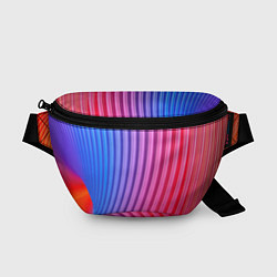 Поясная сумка Оптическая иллюзия с линиями, цвет: 3D-принт