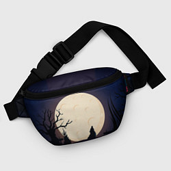 Поясная сумка Волчица и луна, цвет: 3D-принт — фото 2