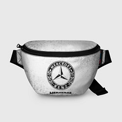 Поясная сумка Mercedes с потертостями на светлом фоне, цвет: 3D-принт