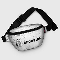 Поясная сумка Sporting sport на светлом фоне: надпись и символ, цвет: 3D-принт — фото 2