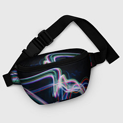 Поясная сумка Абстрактные световые линии во тьме, цвет: 3D-принт — фото 2
