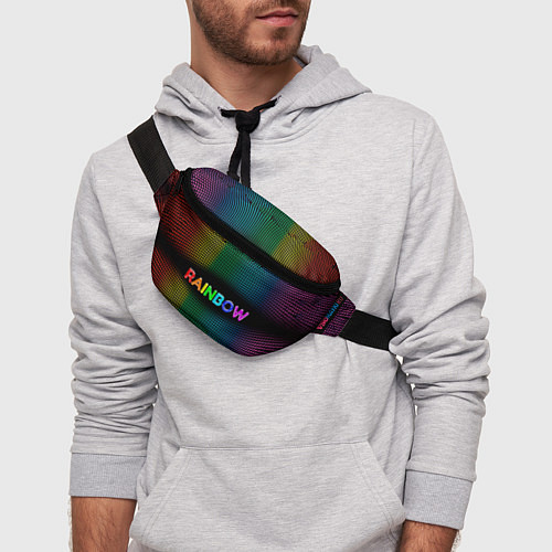 Поясная сумка Радужные точки - Rainbow / 3D-принт – фото 3