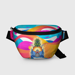 Поясная сумка Акула и ананас, цвет: 3D-принт