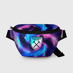 Поясная сумка West Ham неоновый космос, цвет: 3D-принт