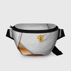Поясная сумка Герб РФ с золотой вставкой, цвет: 3D-принт