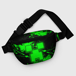Поясная сумка Minecraft neon green, цвет: 3D-принт — фото 2