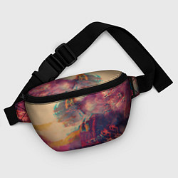 Поясная сумка Множество красок - Розовый, красный, жёлтый, цвет: 3D-принт — фото 2