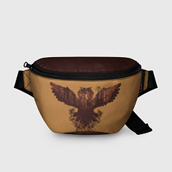 Поясная сумка Летящая сова и осенний лес, цвет: 3D-принт