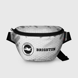 Поясная сумка Brighton sport на светлом фоне: надпись и символ, цвет: 3D-принт