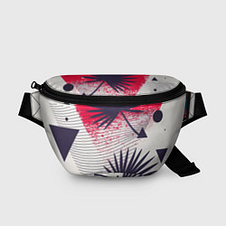 Поясная сумка Треугольники и пальмы, цвет: 3D-принт