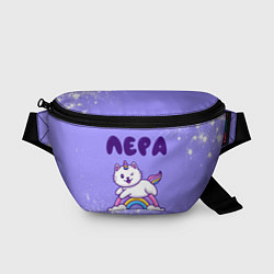 Поясная сумка Лера кошка единорожка, цвет: 3D-принт