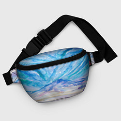 Поясная сумка Заснеженный пейзаж акварель, цвет: 3D-принт — фото 2