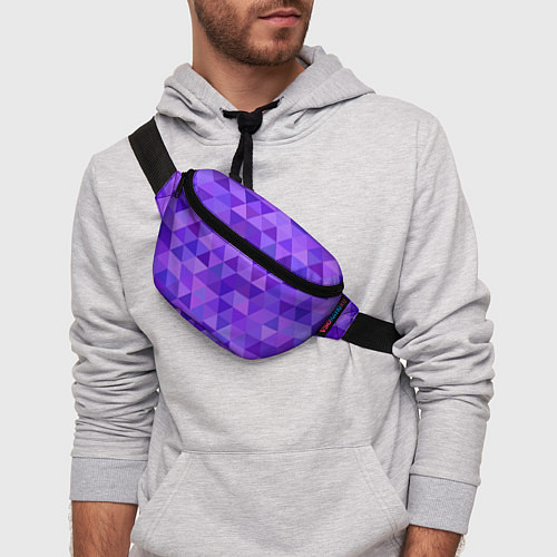 Поясная сумка Фиолетовые фигуры / 3D-принт – фото 3