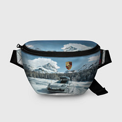 Поясная сумка Porsche on a mountain winter road, цвет: 3D-принт