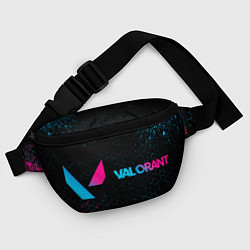Поясная сумка Valorant - neon gradient: надпись и символ, цвет: 3D-принт — фото 2