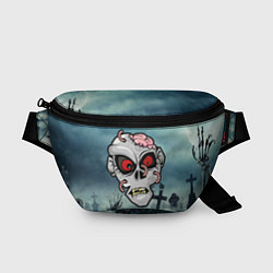 Поясная сумка Череп зомби, цвет: 3D-принт