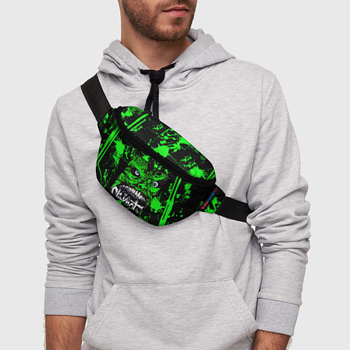 Поясная сумка Slipknot - green monster по / 3D-принт – фото 3