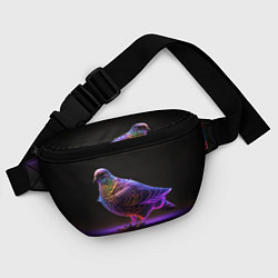 Поясная сумка Неоновый голубь, цвет: 3D-принт — фото 2
