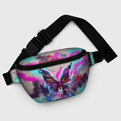 Поясная сумка Бабочка в стиле стимпанк, цвет: 3D-принт — фото 2
