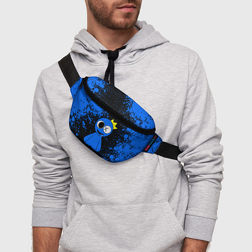 Поясная сумка Радужные друзья Синий - брызги краски / 3D-принт – фото 3