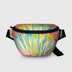 Поясная сумка Акварельная абстракция цветение, цвет: 3D-принт