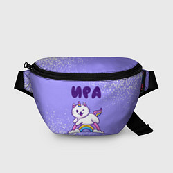 Поясная сумка Ира кошка единорожка, цвет: 3D-принт