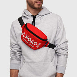 Поясная сумка Российская федерация дзюдо - на красном фоне, цвет: 3D-принт — фото 2
