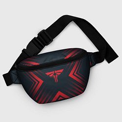 Поясная сумка Красный символ The Last Of Us на темном фоне со ст, цвет: 3D-принт — фото 2