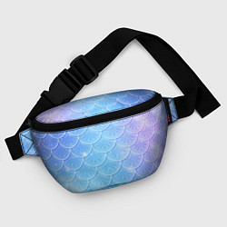 Поясная сумка Голубая чешуя русалки - паттерн, цвет: 3D-принт — фото 2