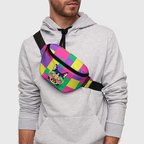 Поясная сумка Кот в стиле поп-арт / 3D-принт – фото 3