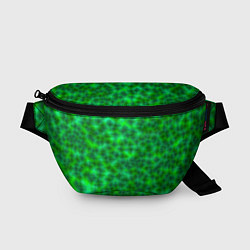 Поясная сумка Абстрактные зелёные волны - текстура, цвет: 3D-принт