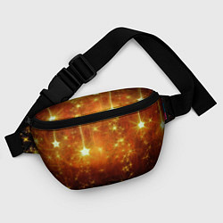 Поясная сумка Золотистае звёзды, цвет: 3D-принт — фото 2