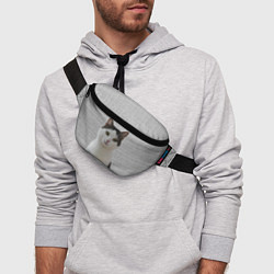 Поясная сумка Задумчивый котик, цвет: 3D-принт — фото 2