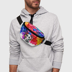 Поясная сумка Милый пандёныш - великий художник, цвет: 3D-принт — фото 2