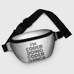 Поясная сумка Im doing coder things: на светлом, цвет: 3D-принт — фото 2