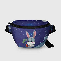 Поясная сумка Кролик с морковкой, цвет: 3D-принт