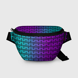 Поясная сумка Неоновая клетка, цвет: 3D-принт