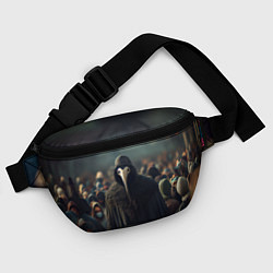 Поясная сумка Чумной доктор в толпе, цвет: 3D-принт — фото 2