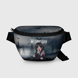 Поясная сумка Уэнсдэй в тумане, цвет: 3D-принт