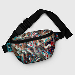 Поясная сумка Волны - краски, цвет: 3D-принт — фото 2