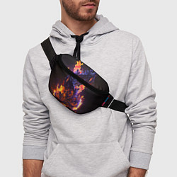 Поясная сумка Текстура огня, цвет: 3D-принт — фото 2