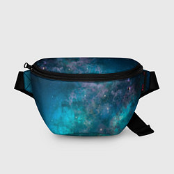 Поясная сумка Абстрактный светло-синий космос и звёзды, цвет: 3D-принт