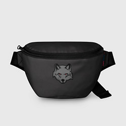 Поясная сумка Злой серый волк с красными глазами, цвет: 3D-принт
