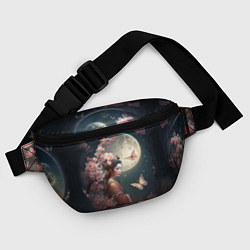 Поясная сумка Девушка в сакуре под луной, цвет: 3D-принт — фото 2