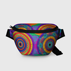 Поясная сумка Красочные этнические орнаменты, цвет: 3D-принт