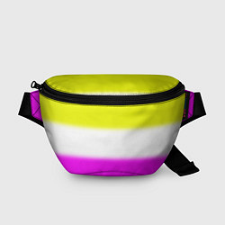 Поясная сумка Трехцветный размытый фон, цвет: 3D-принт