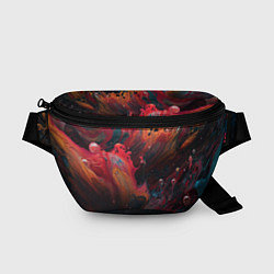 Поясная сумка Разноцветные брызги краски, цвет: 3D-принт