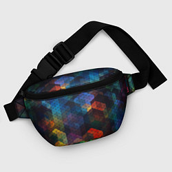 Поясная сумка Стеклянная мозаика цветная, цвет: 3D-принт — фото 2