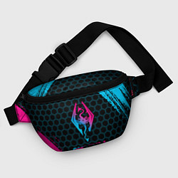 Поясная сумка Skyrim - neon gradient, цвет: 3D-принт — фото 2