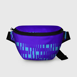 Поясная сумка Паттерн в стиле модерн синий яркий, цвет: 3D-принт